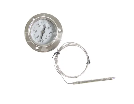 teploměr kapilárový,     0 / 600 °C, D = 60 mm, sonda 1,5m